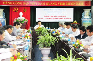 Đồng chí Trương Tấn Sang Đẩy mạnh Cuộc vận động gắn với thực hiện thắng lợi các nhiệm vụ chính trị năm 2010